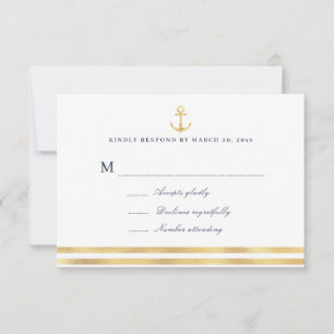 modern sjöfartstema hav RSVP-kort OSA Kort