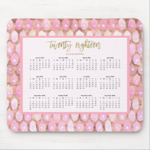 Modern Sjöjungfru Glam Rosa 2018 Kalender Musmatta