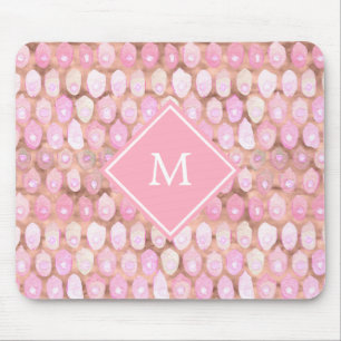 Modern Sjöjungfru Glam Rosa med Monogram Musmatta