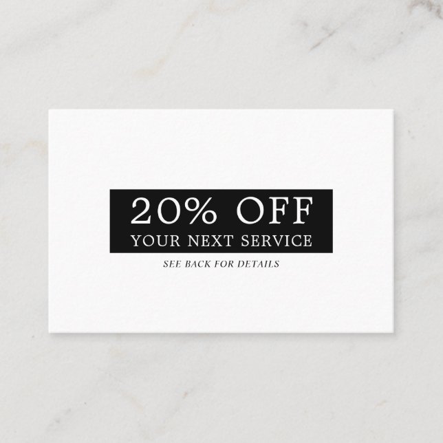 Modern skal box - valfri Färg - Rabattkupong Rabattkort (Framsida)