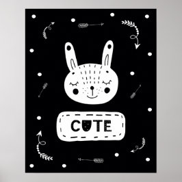Modern skandal, söt Bunny Nursery Poster