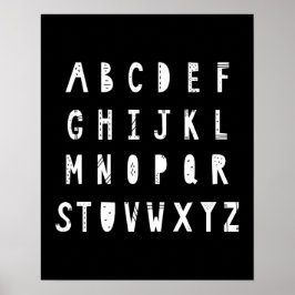 Modern skandi alphabet Nursery Poster