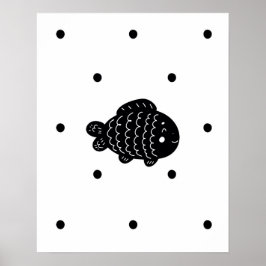 Modern skandi Plantskolor för fisk och spindlar Poster