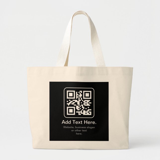 Modern Skannbar QR-kod Jumbo Tygkasse (Framsidan)