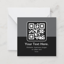 Modern skannbar QR-kod | Svart Grå & Vit
