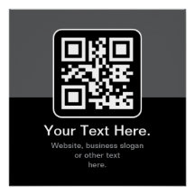 Modern skannbar QR-kod | Svart Grå & Vit