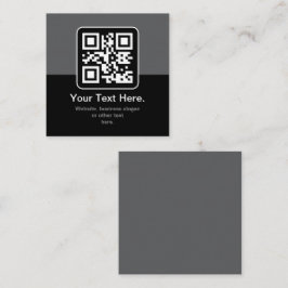 Modern skannbar QR-kod | Svart Grå & Vit Tilläggskort