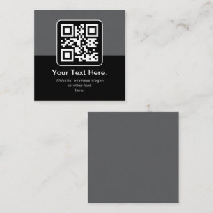 Modern skannbar QR-kod   Svart Grå & Vit Tilläggskort