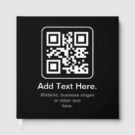 Modern skannbar QR-kod | Svart Vit & Grå Gästböcker