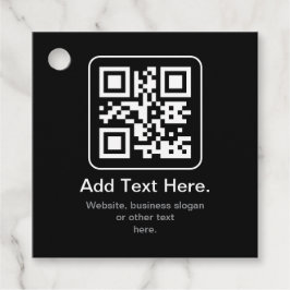 Modern skannbar QR-kod | Svart Vit & Grå Gåvor Etiketter