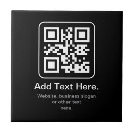Modern skannbar QR-kod | Svart Vit & Grå Kakelplatta