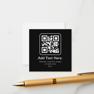 Modern skannbar QR-kod   Svart Vit & Grå Tilläggskort
