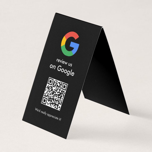 Modern skanning för att granska Google QR-kod affä Visitkort (Framsida)