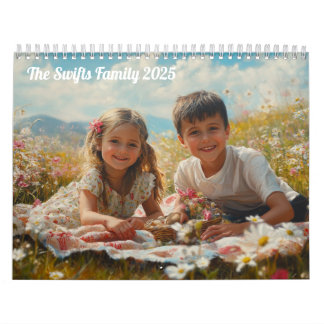 Modern Skapa din egen familj Bilder 2025 enkel Kalender
