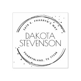 Modern Skapa din egen Namn och Returadress Stämpel