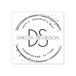Modern Skapa ditt eget monogram och din egen Retur Stämpel