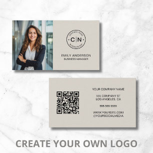 Modern Skapa Logotypens QR-Affärskort Visitkort