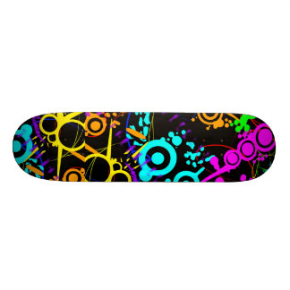 Modern skateboard för abstrakt neonsplatter