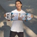 Modern Skater Pappa Photo Collage Mini Skateboard Bräda 18,5 Cm<br><div class="desc">Tittar om en unik personlig för din skateboarding pappa i fars dag,  jul eller födelsedag,  så är den här skateboard perfekt! Med 3 favoritfoton och en mall hälsning,  personlig med namn. Alla teckensnitt,  stilar,  storlekar och färg kan ändras genom att klicka på den anpassade länken efter anpassning.</div>