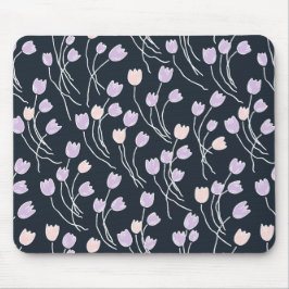 Modern Sketchy Tulips Pattern | Midnight Garden Musmatta