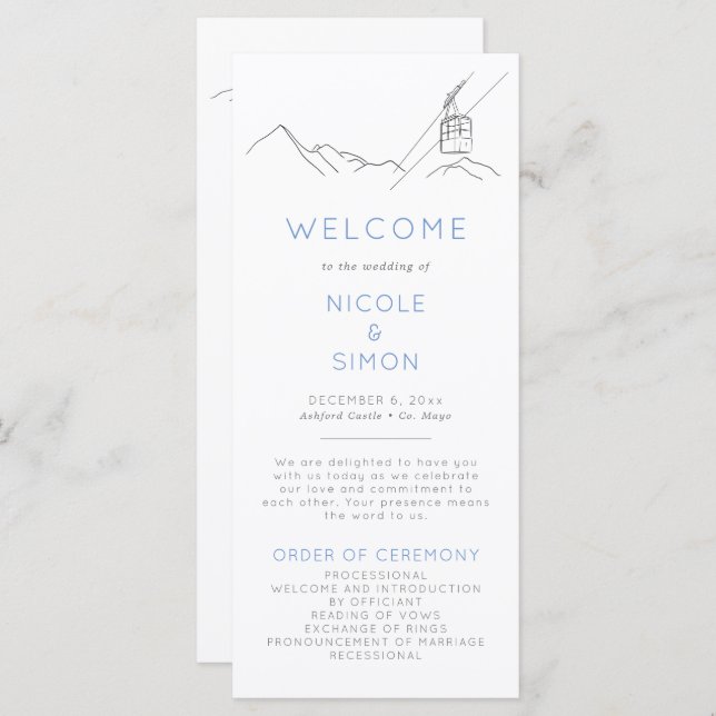 Modern Ski Resort Charming Wintery Mountain Peaks Program (Fram/baksida)