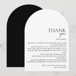 Modern, skiftande, vit och svart tack vare ditt ko inbjudningar