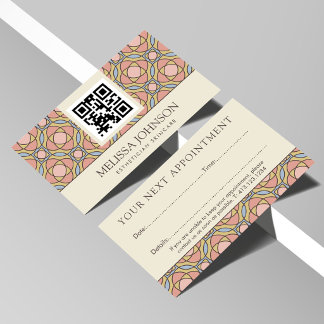 Modern Skincare Esthetician Appointment Card Tidsbeställning Kort
