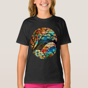 MODERN SKOG JAPANSK KONSTSTIL T SHIRT