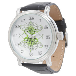 Modern Skoggrön Kelterinspirerad Tribal Tatuering Armbandsur