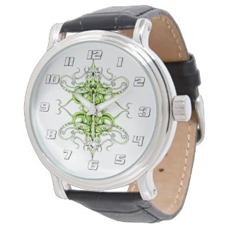 Modern Skoggrön Kelterinspirerad Tribal Tatuering Armbandsur