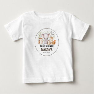 Modern Skogs Djur Skog Pojke Babyfirande T Shirt