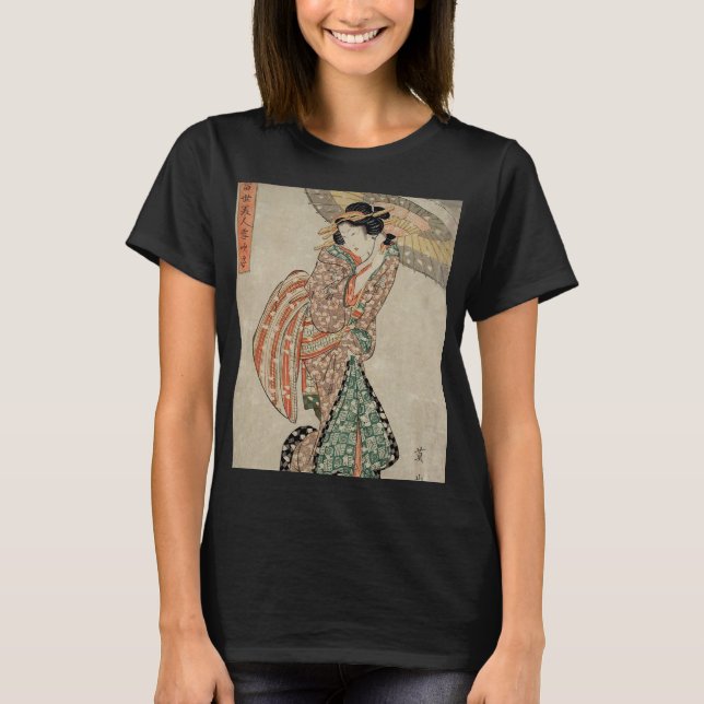 Modern skönhet i en Snowstorm - Kikukawa Eizan T Shirt (Framsida)