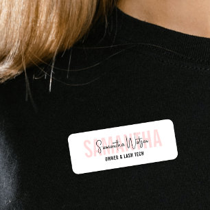 Modern skönhetshair Salon  Rosa Aesthetician Namnbricka