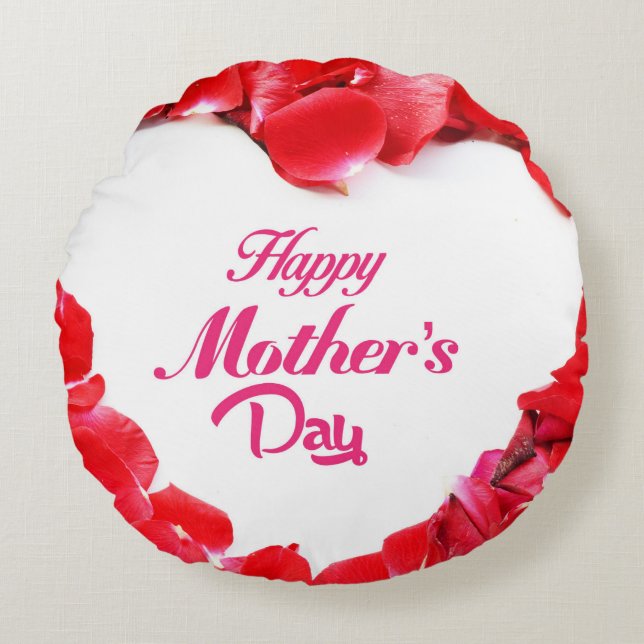 Modern skönhetskamrat rund kudde (Framsidan)