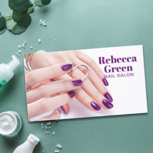 Modern skönhetsmakande manikyr nagel nagelsalon visitkort
