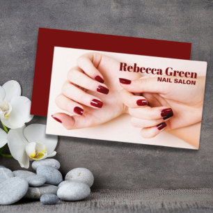 Modern skönhetsmakande manikyr nagel nagelsalon visitkort