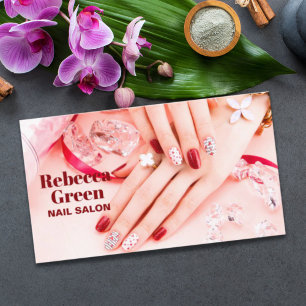 Modern skönhetsmakande manikyr nagel nagelsalon visitkort