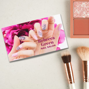 Modern skönhetsmakande manikyr nagel nagelsalon visitkort