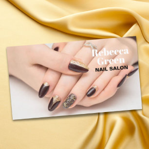 Modern skönhetsmakande manikyr nagel nagelsalon visitkort