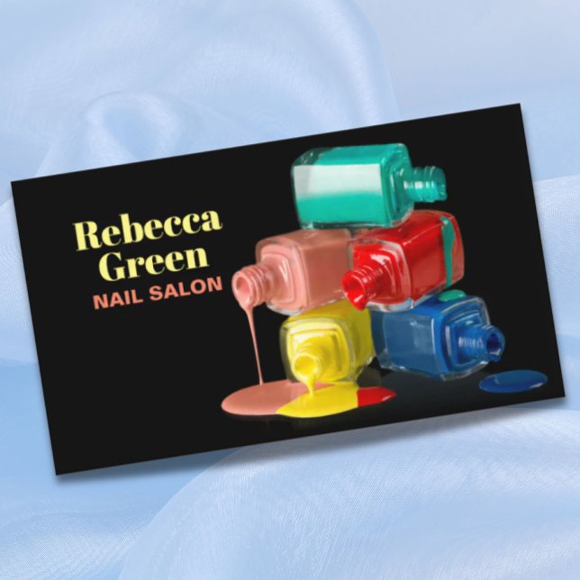 Modern skönhetsmanikyr nagel-nagelsalong visitkort (Modern beauty manicure nail polish nail salon business card)