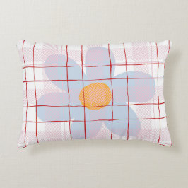 Modern skotsk mönster Blå blomma Trendig Prydnadskudde