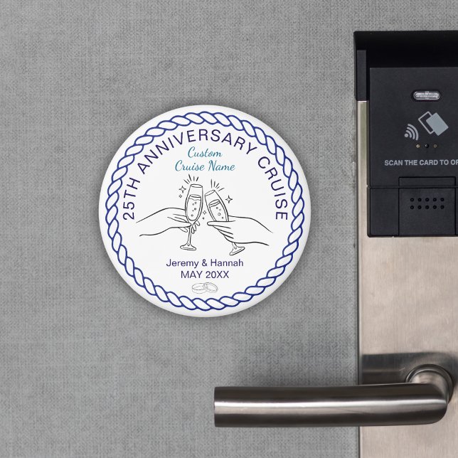 Modern skräddarsydd årsjubileumskryssningskabindör magnet (Modern Custom Year Anniversary Cruise Cabin Door Magnet
)