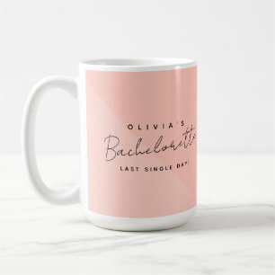 Modern skräddarsydd brudnamn möhippa rosa  kaffemugg