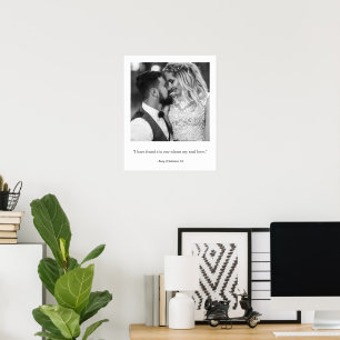 Modern Skräddarsydd Citat Foto Bröllopsjubileum Poster