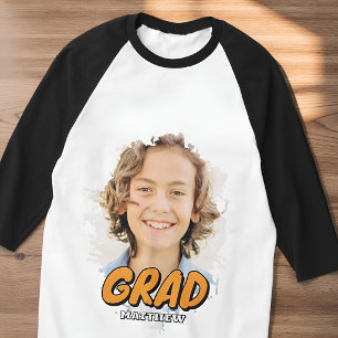Modern Skräddarsydd Fotoexamen Personligt Namn T Shirt