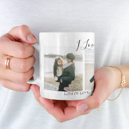 Modern Skräddarsydd Jag älskar dig Mamma | 3 Foto Kaffemugg