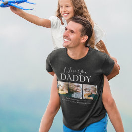 Modern Skräddarsydd Jag älskar dig Pappa | 3 Foto T Shirt