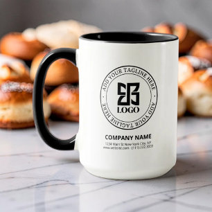 Modern skräddarsydd logotyp Småföretag Promotional Mugg
