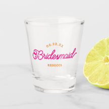 Modern skräddarsydd minimalistisk brudtärna shotgl