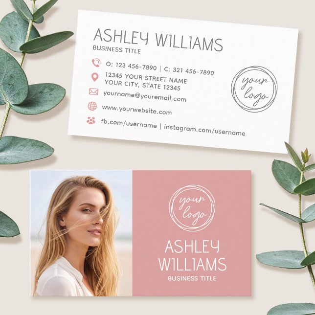 Modern Skräddarsyddt foto färglogotyp Varumärke El Visitkort (Skapare uppladdad)